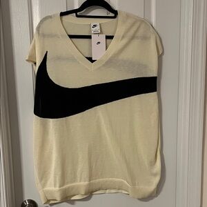 Nike Cream and Black Sweater Vest